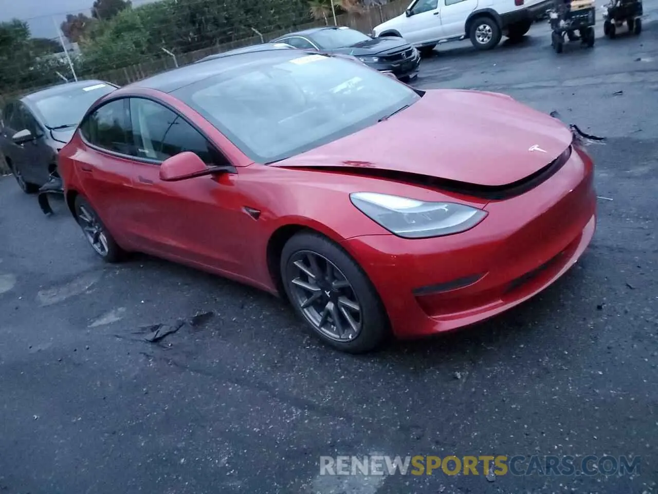 4 Photograph of a damaged car 5YJ3E1EA7MF077252 TESLA MODEL 3 2021