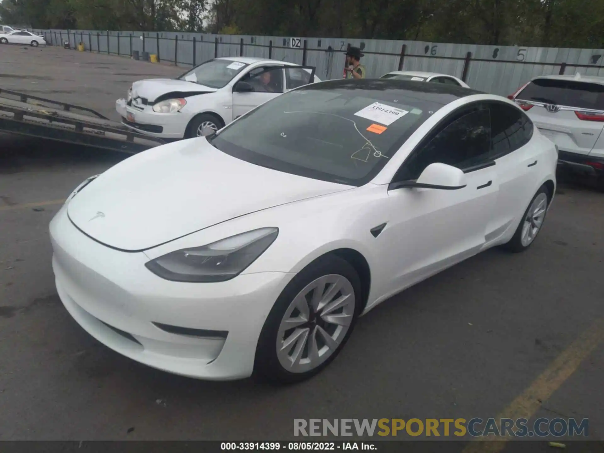 2 Photograph of a damaged car 5YJ3E1EA7MF084895 TESLA MODEL 3 2021