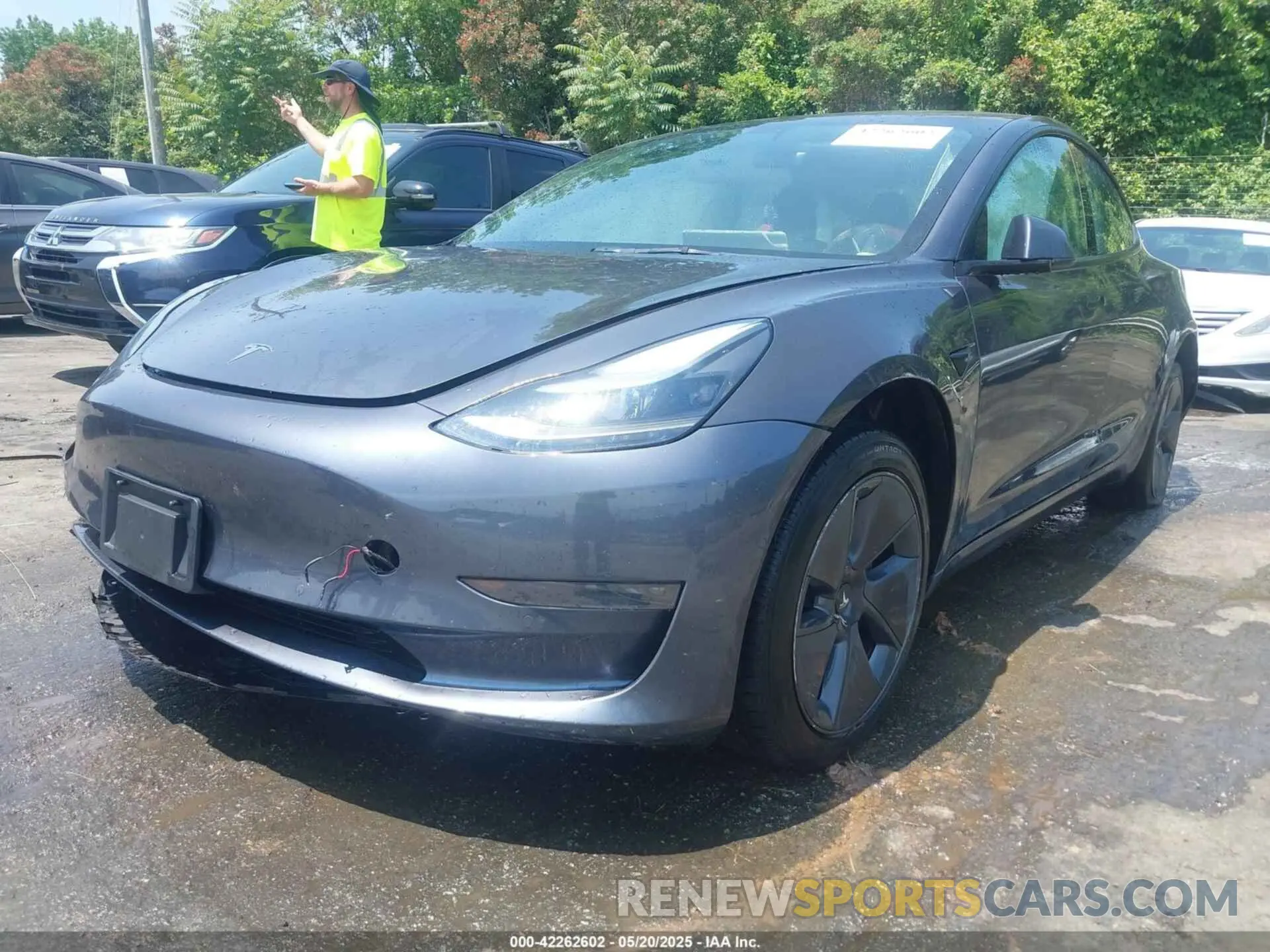 2 Photograph of a damaged car 5YJ3E1EA7MF088283 TESLA MODEL 3 2021