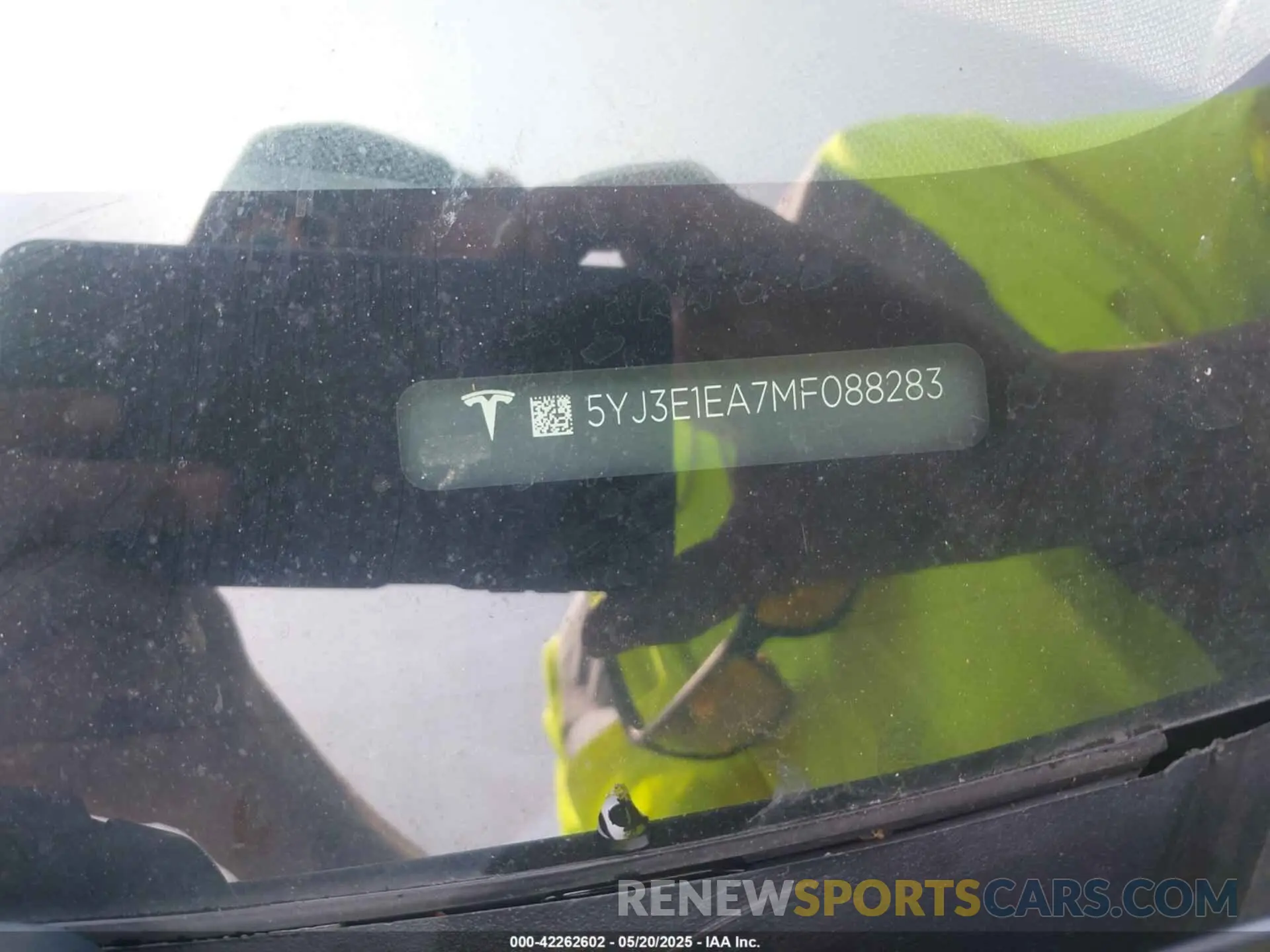 9 Photograph of a damaged car 5YJ3E1EA7MF088283 TESLA MODEL 3 2021