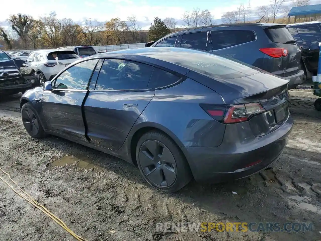 2 Photograph of a damaged car 5YJ3E1EA7MF093788 TESLA MODEL 3 2021