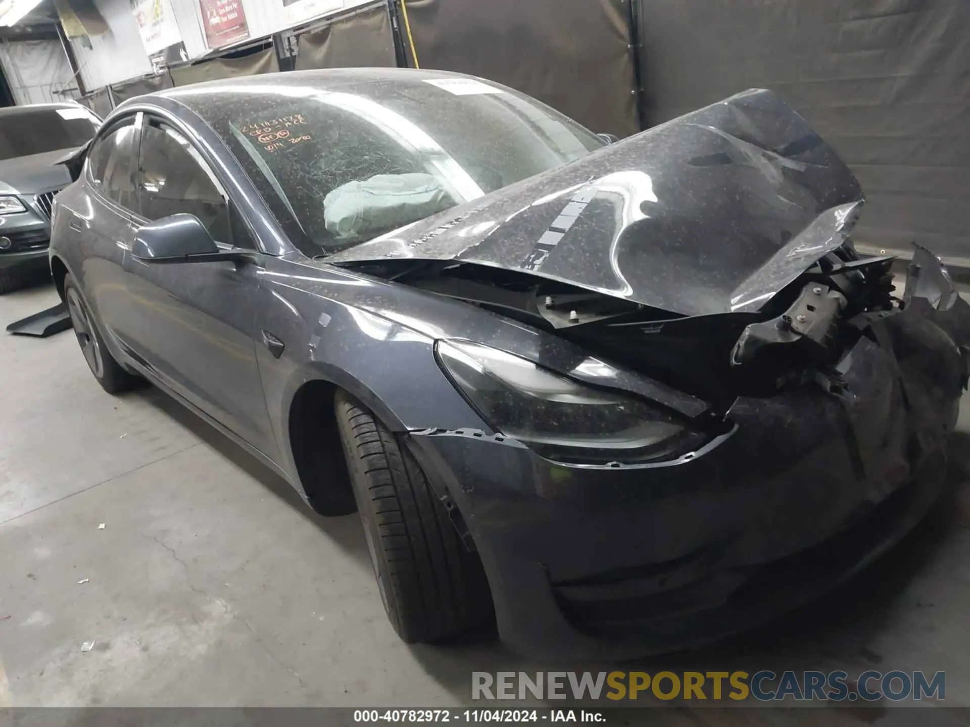 1 Photograph of a damaged car 5YJ3E1EA7MF096416 TESLA MODEL 3 2021