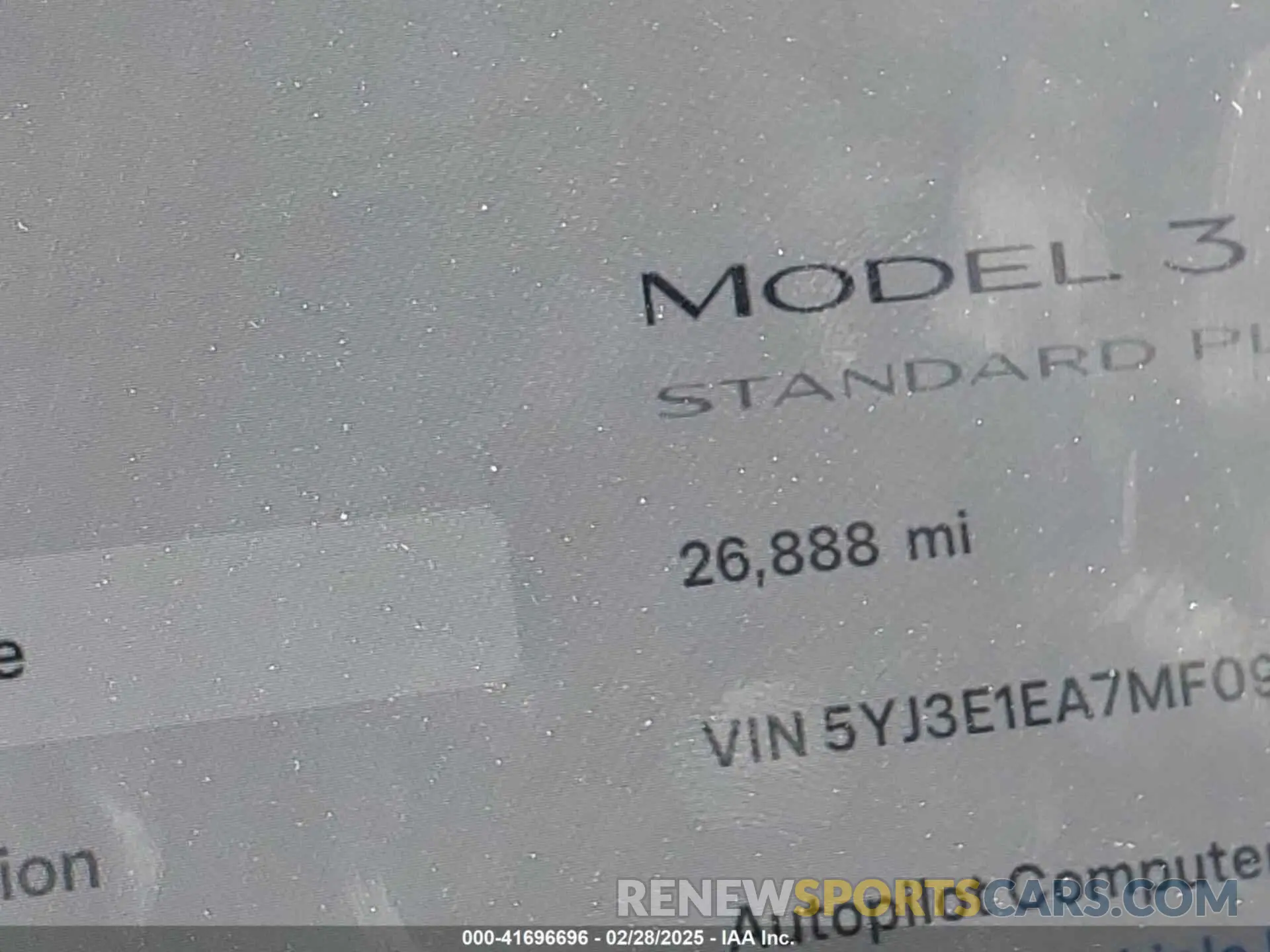 15 Photograph of a damaged car 5YJ3E1EA7MF097081 TESLA MODEL 3 2021