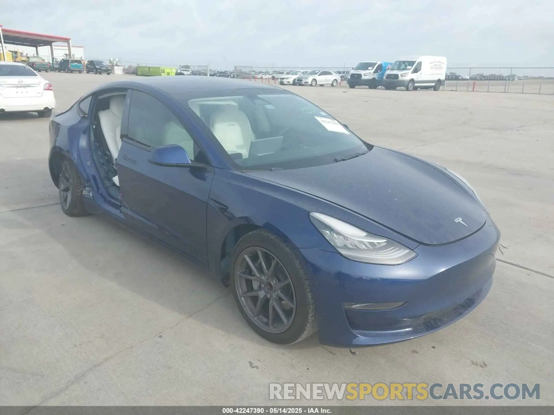 1 Photograph of a damaged car 5YJ3E1EA7MF854383 TESLA MODEL 3 2021
