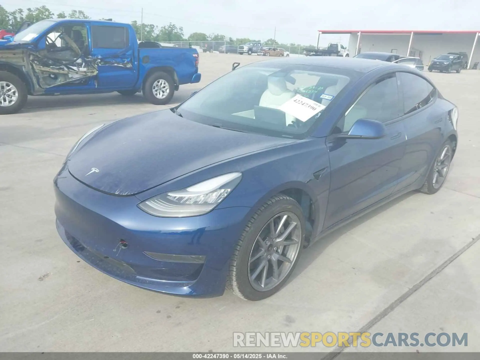 2 Photograph of a damaged car 5YJ3E1EA7MF854383 TESLA MODEL 3 2021