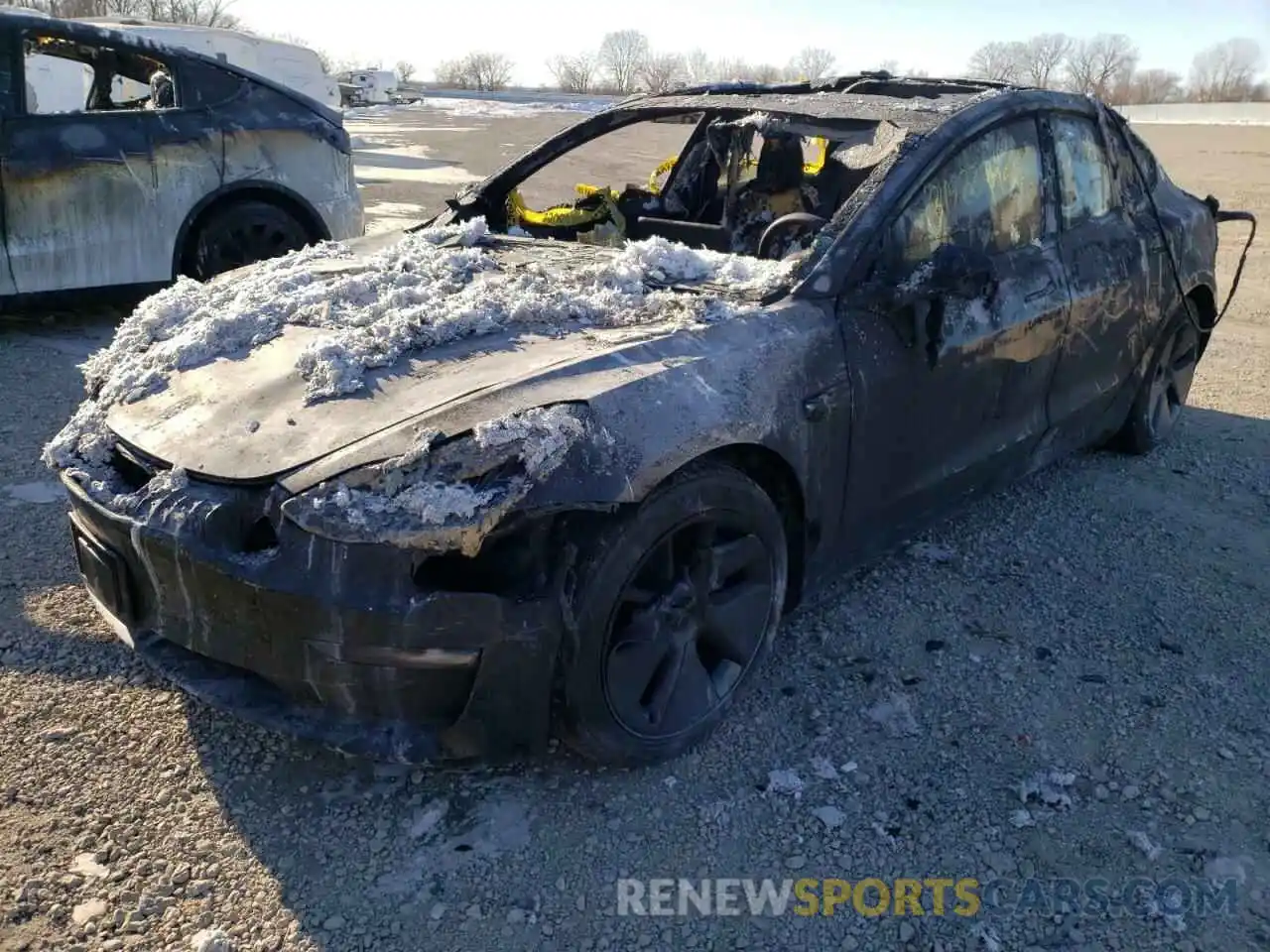 2 Photograph of a damaged car 5YJ3E1EA7MF854447 TESLA MODEL 3 2021