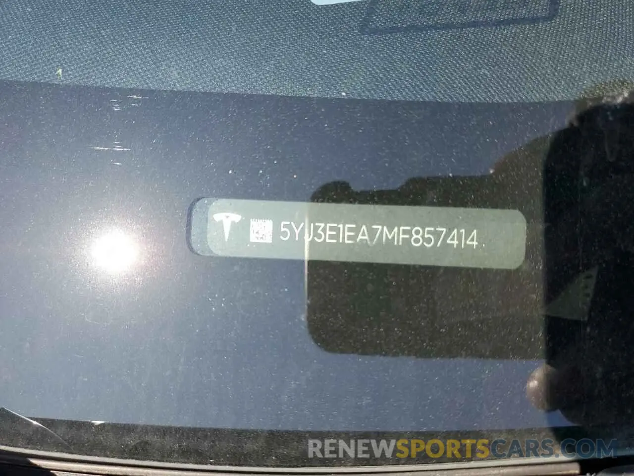 12 Photograph of a damaged car 5YJ3E1EA7MF857414 TESLA MODEL 3 2021