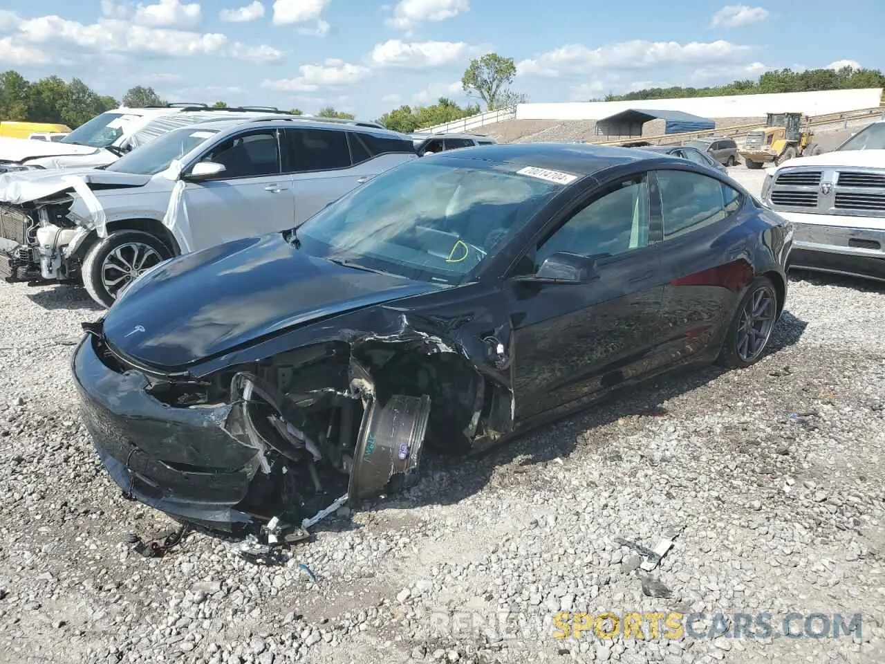 1 Photograph of a damaged car 5YJ3E1EA7MF857574 TESLA MODEL 3 2021