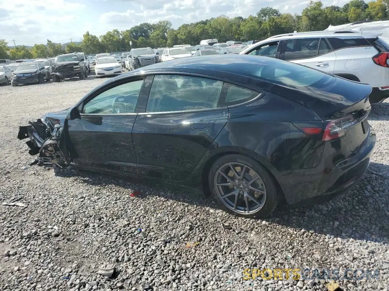 2 Photograph of a damaged car 5YJ3E1EA7MF857574 TESLA MODEL 3 2021