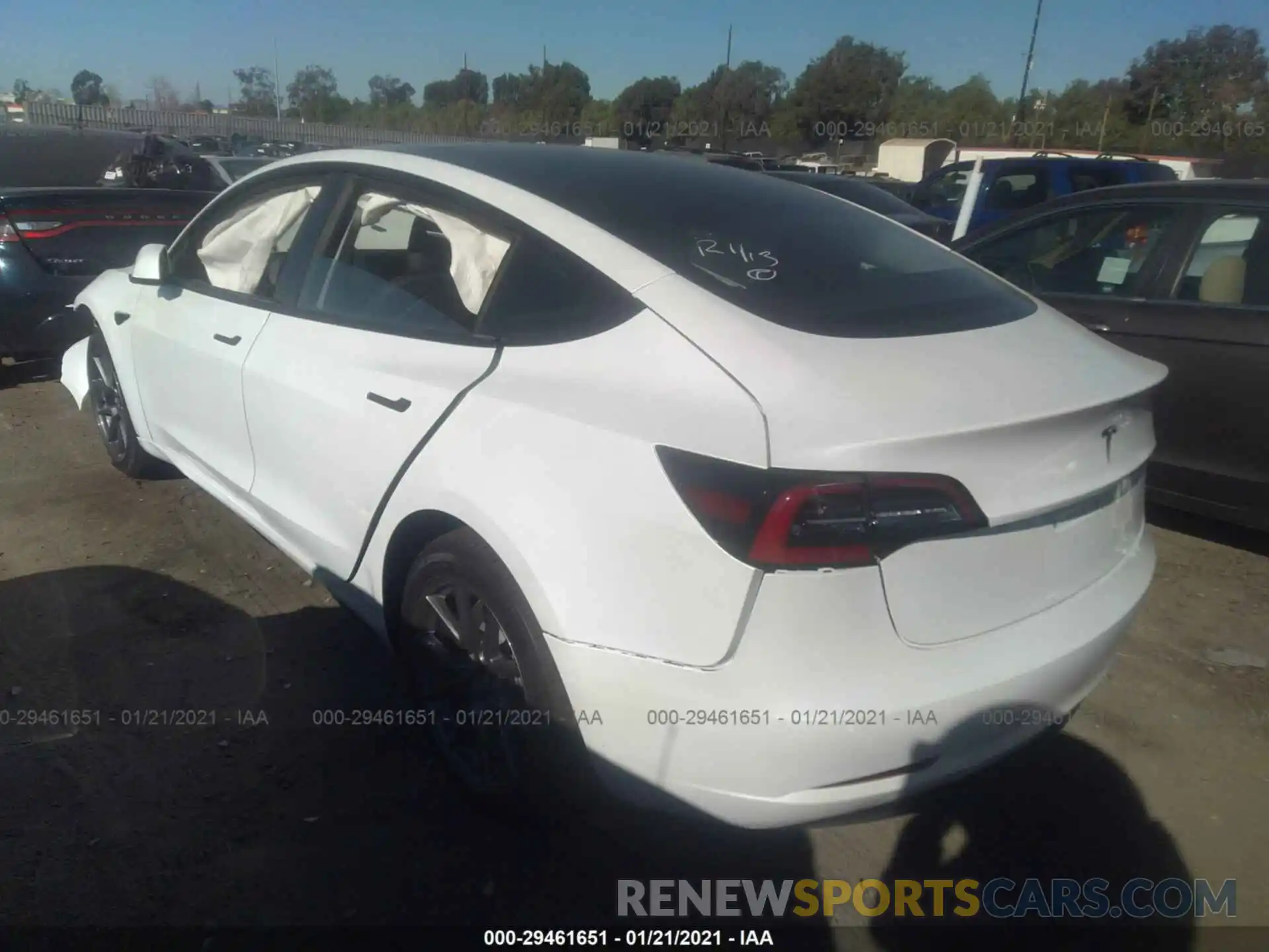 3 Photograph of a damaged car 5YJ3E1EA7MF871491 TESLA MODEL 3 2021