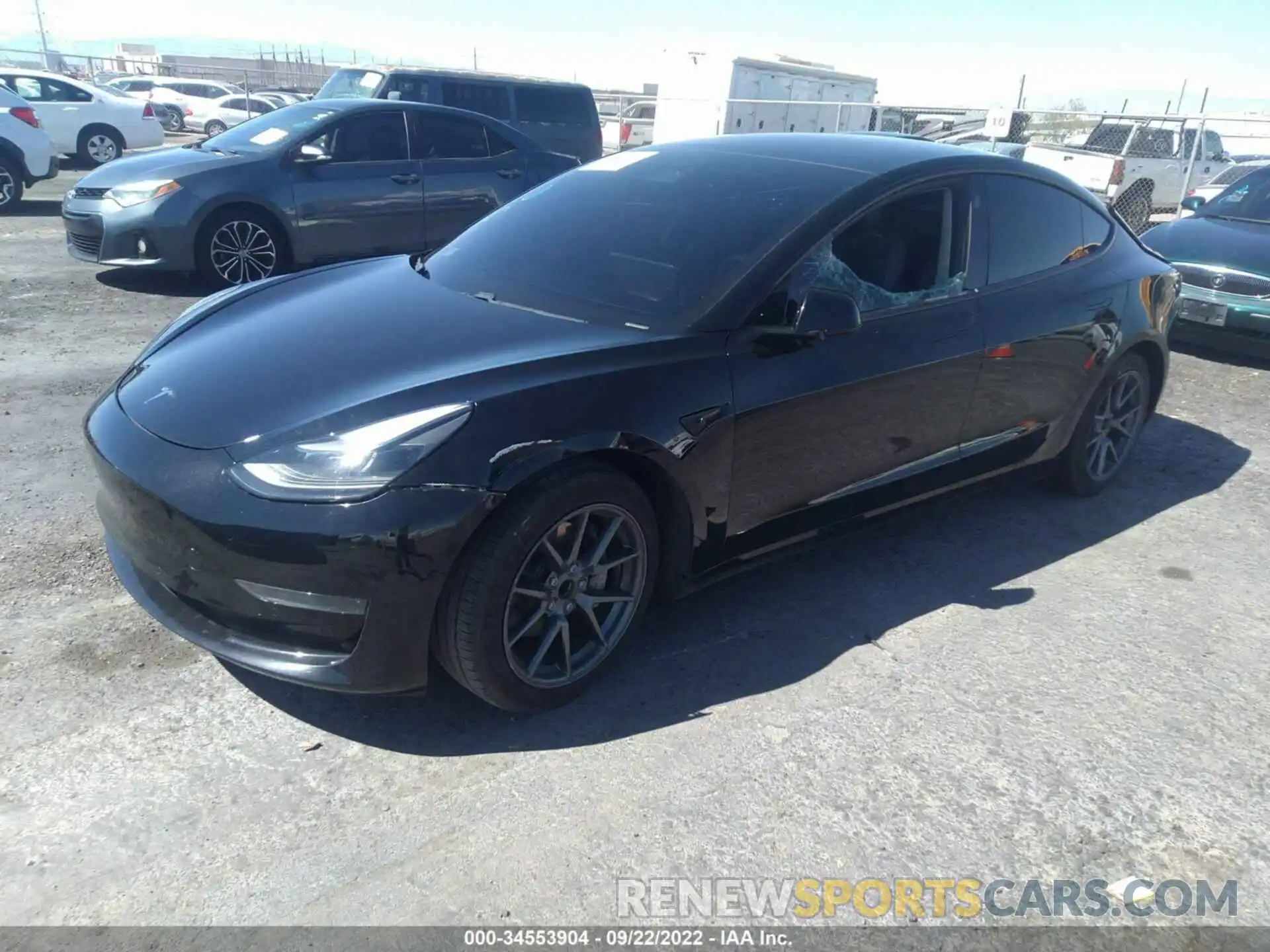 2 Photograph of a damaged car 5YJ3E1EA7MF871605 TESLA MODEL 3 2021