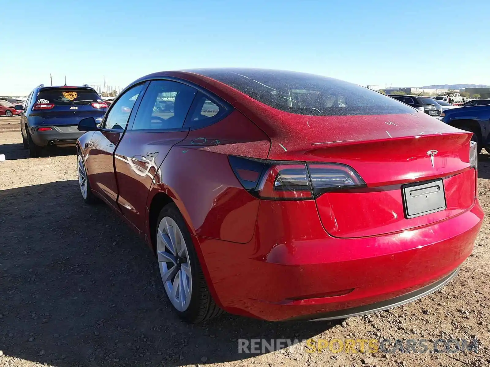 3 Photograph of a damaged car 5YJ3E1EA7MF874603 TESLA MODEL 3 2021