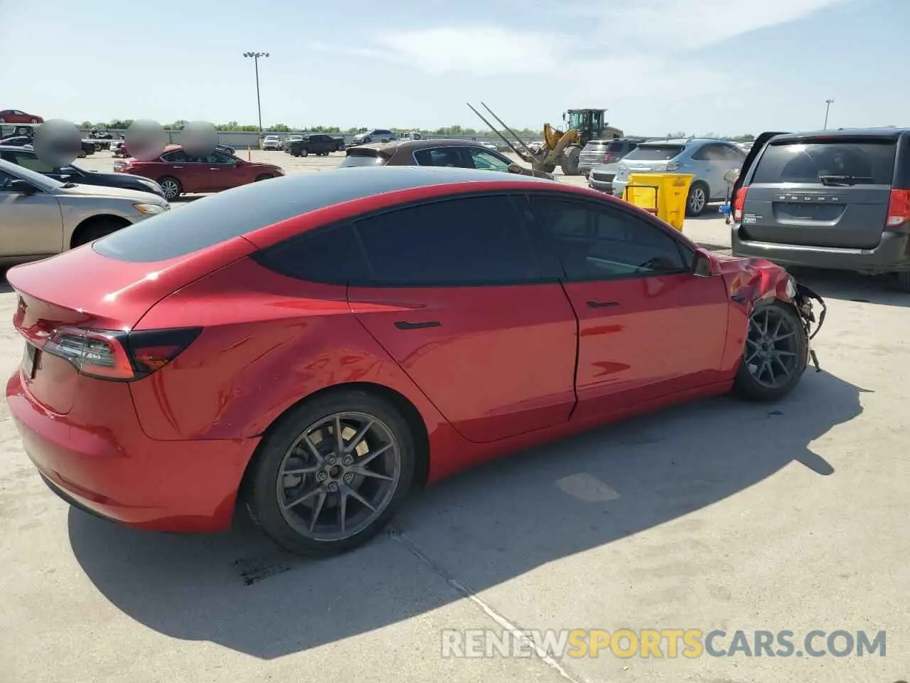 3 Photograph of a damaged car 5YJ3E1EA7MF915053 TESLA MODEL 3 2021