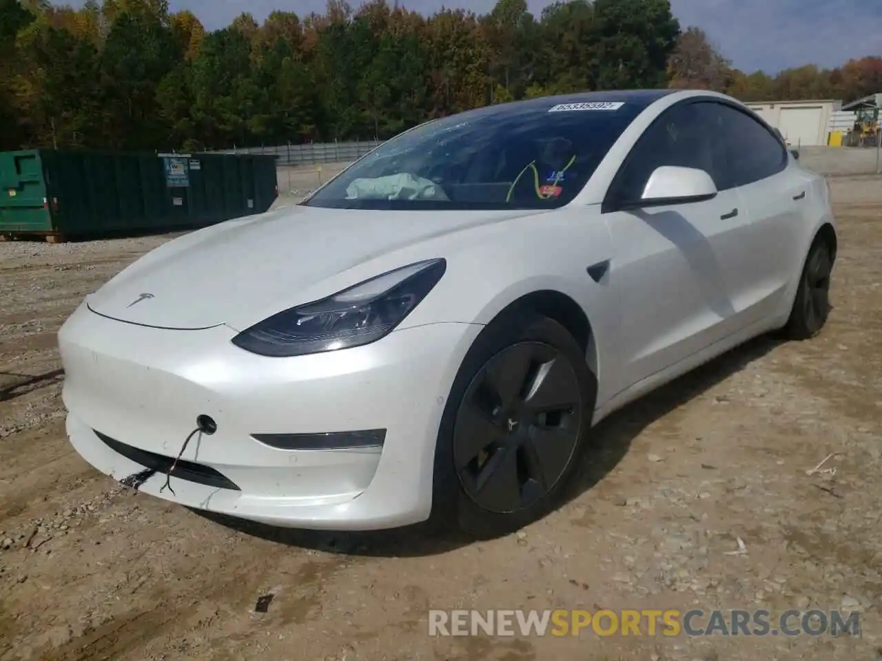 2 Photograph of a damaged car 5YJ3E1EA7MF921189 TESLA MODEL 3 2021