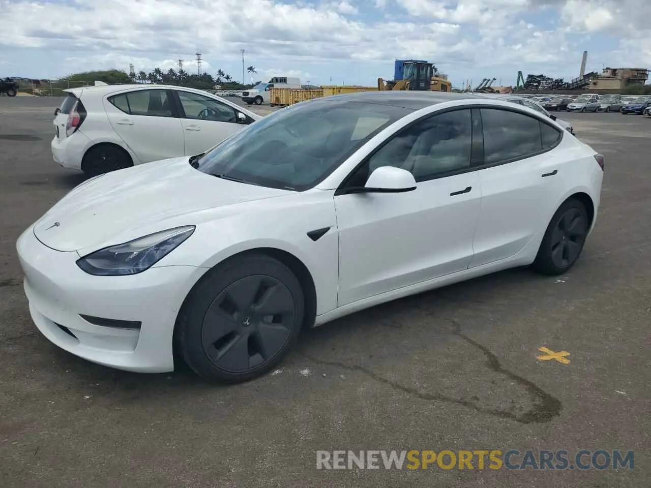 1 Photograph of a damaged car 5YJ3E1EA7MF928823 TESLA MODEL 3 2021