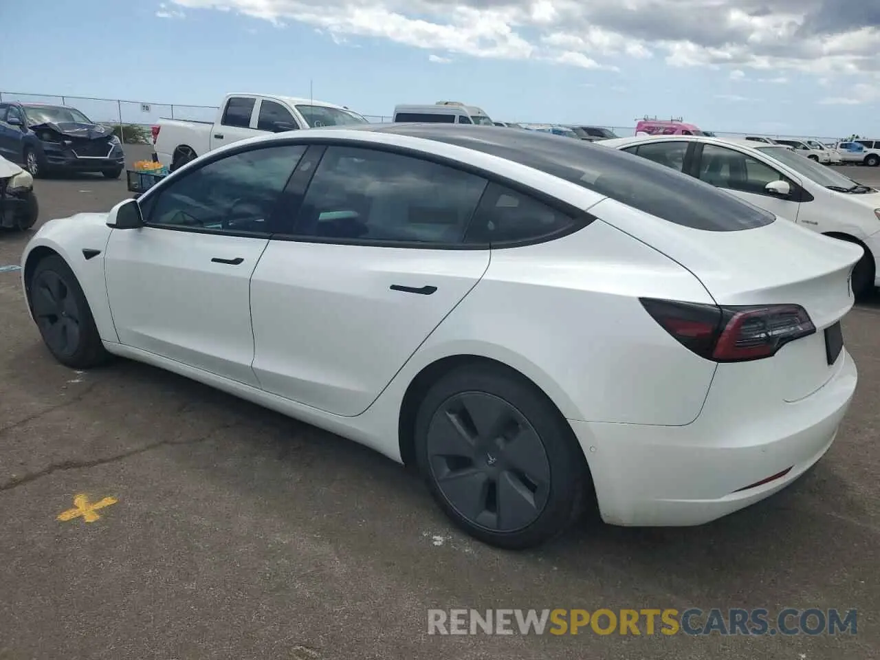 2 Photograph of a damaged car 5YJ3E1EA7MF928823 TESLA MODEL 3 2021
