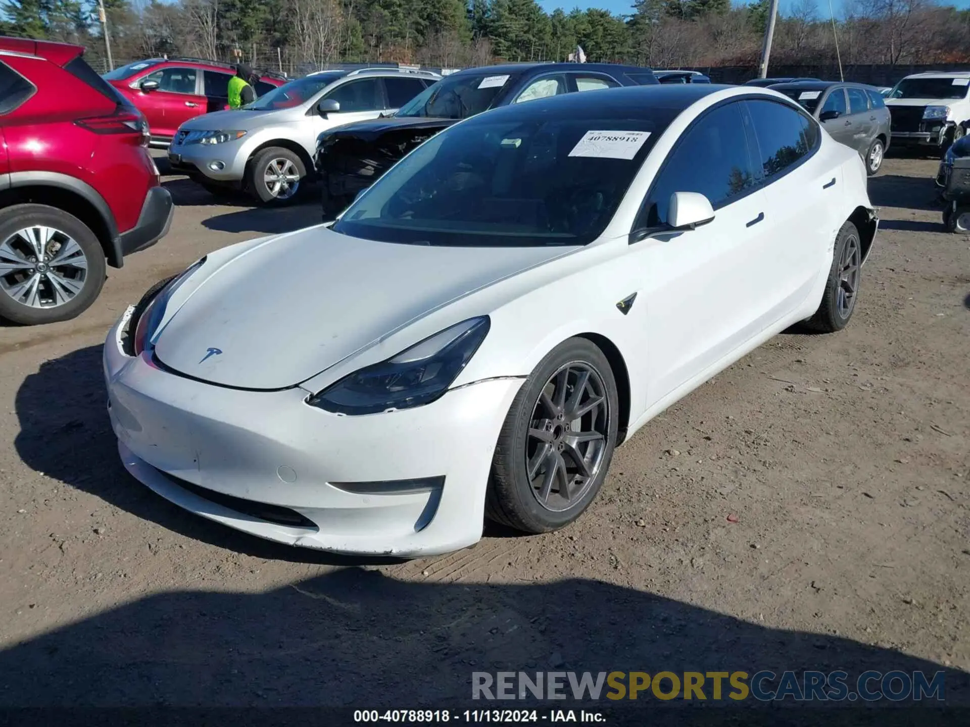 2 Photograph of a damaged car 5YJ3E1EA7MF963300 TESLA MODEL 3 2021