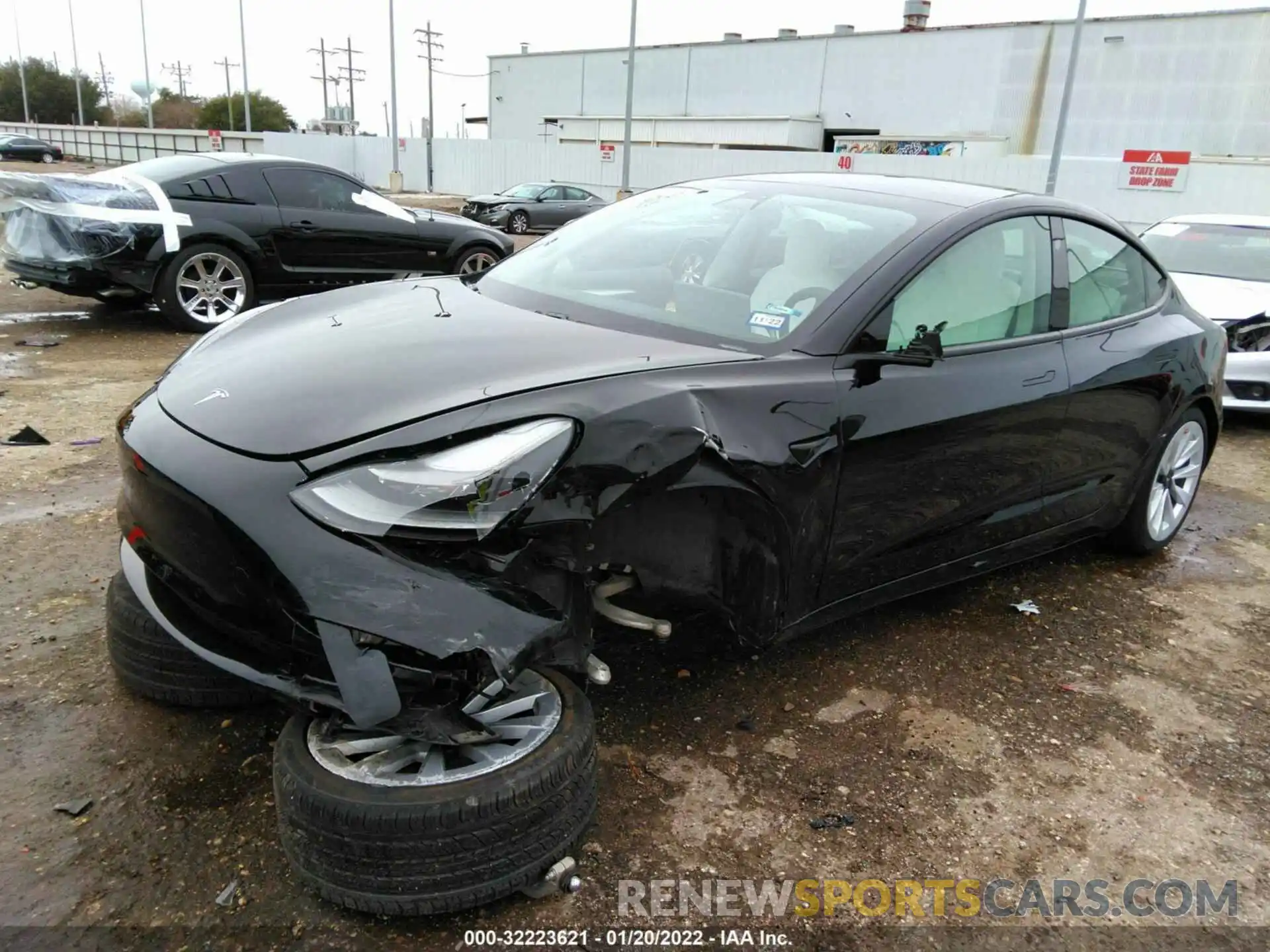 2 Photograph of a damaged car 5YJ3E1EA7MF964723 TESLA MODEL 3 2021