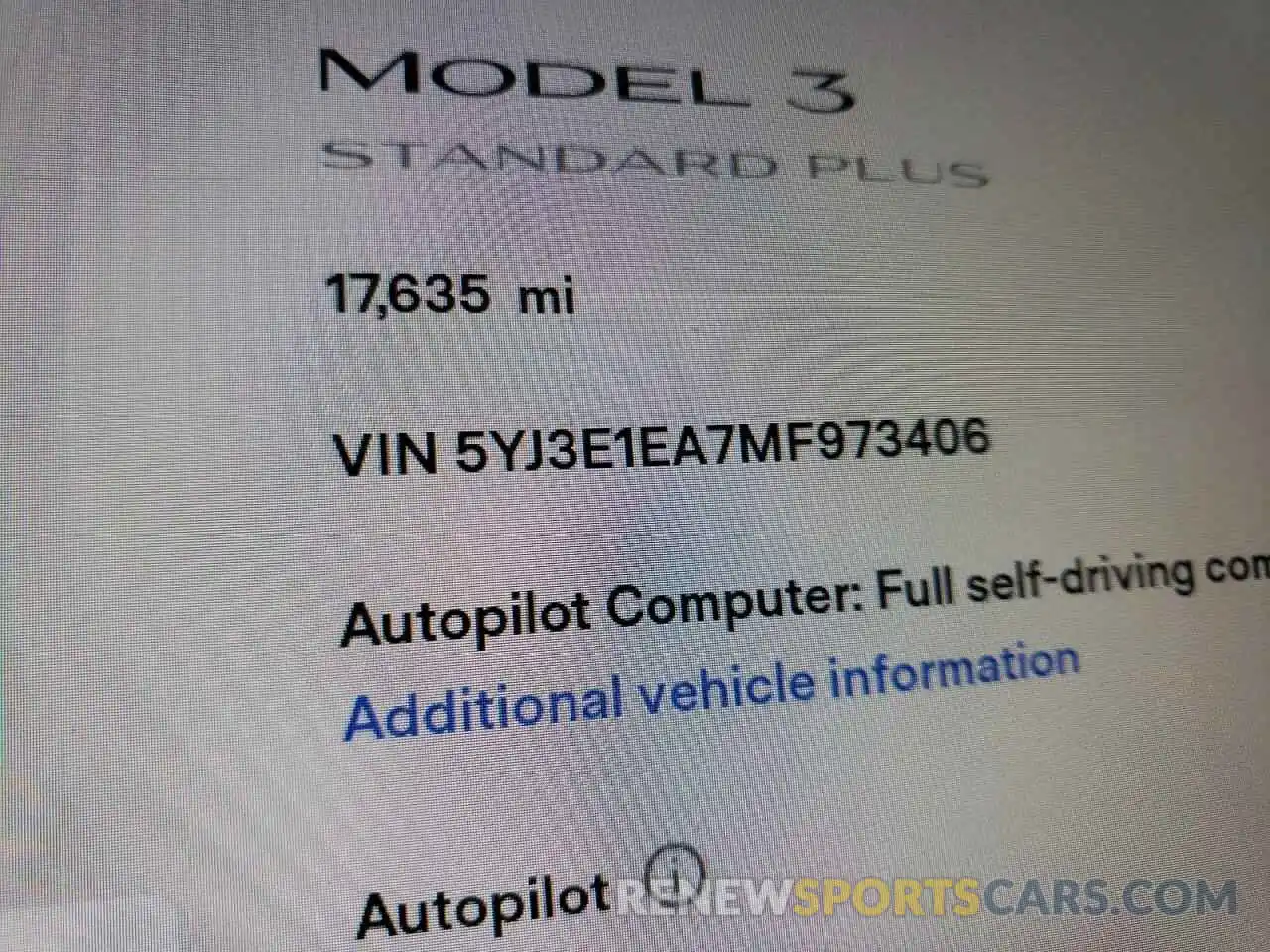 8 Photograph of a damaged car 5YJ3E1EA7MF973406 TESLA MODEL 3 2021