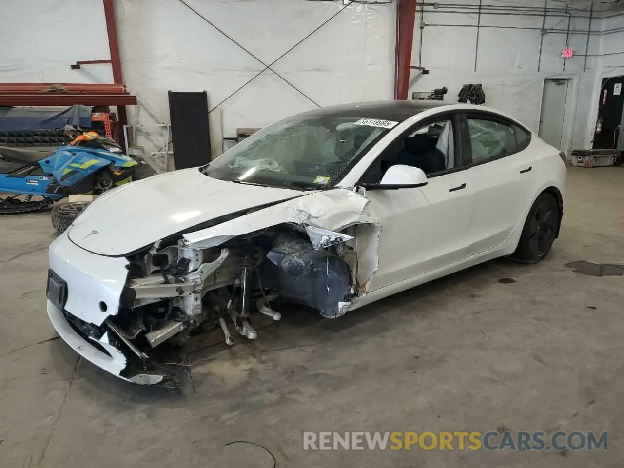 1 Photograph of a damaged car 5YJ3E1EA7MF986964 TESLA MODEL 3 2021