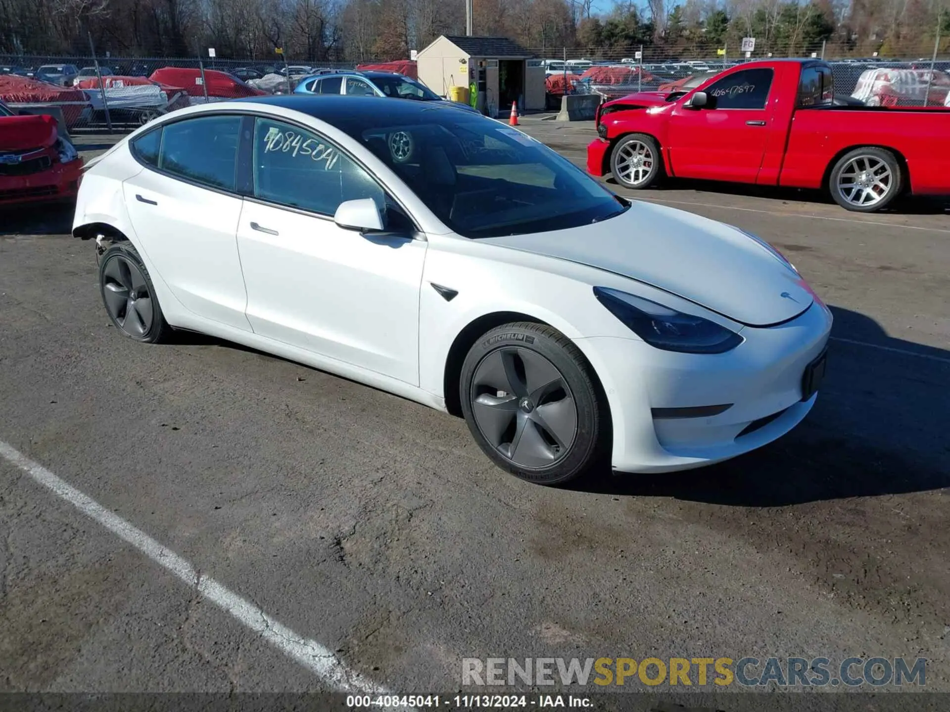 1 Photograph of a damaged car 5YJ3E1EA7MF991548 TESLA MODEL 3 2021