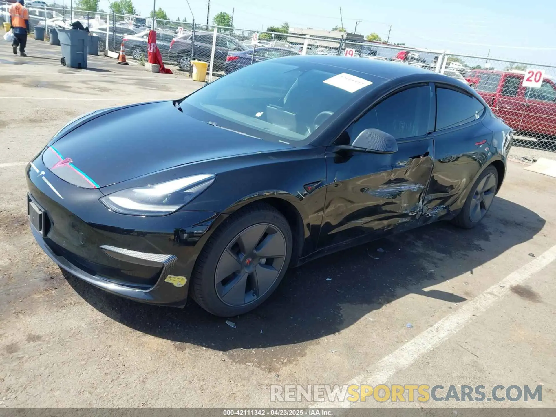 2 Photograph of a damaged car 5YJ3E1EA7MF992425 TESLA MODEL 3 2021