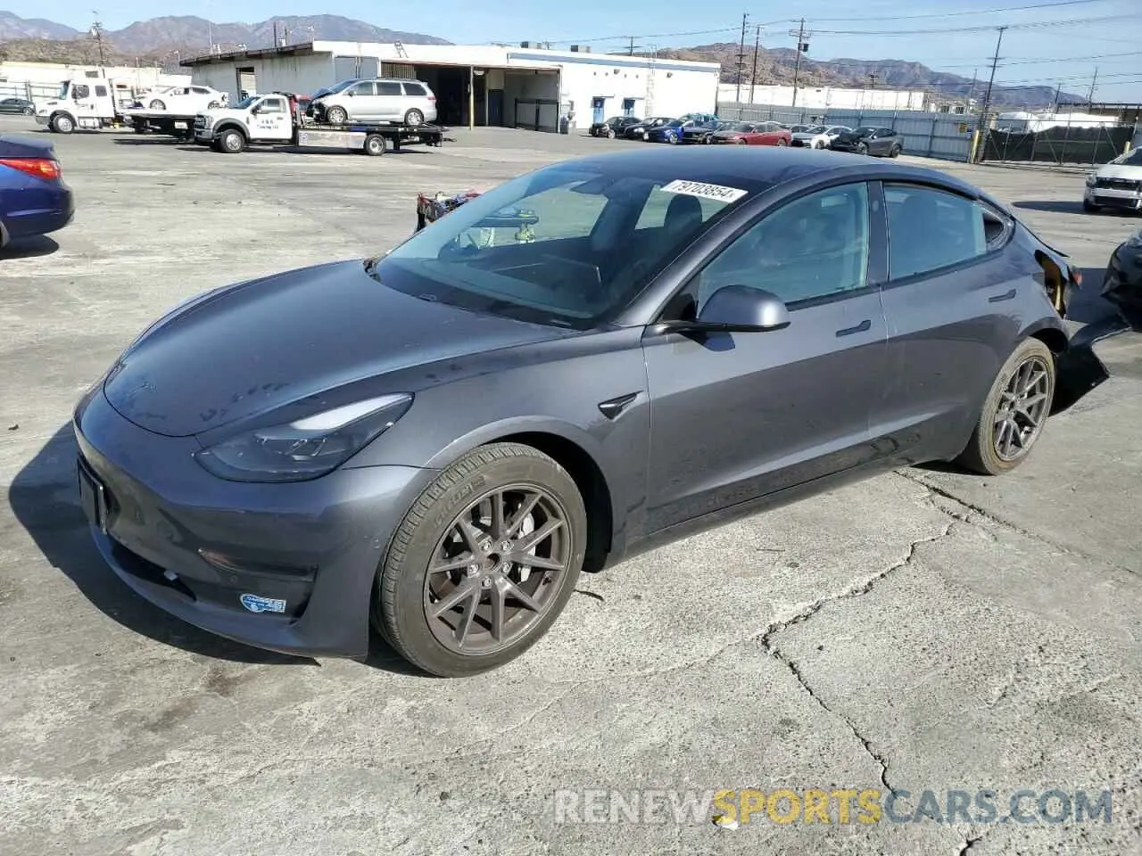 1 Photograph of a damaged car 5YJ3E1EA8MF017738 TESLA MODEL 3 2021