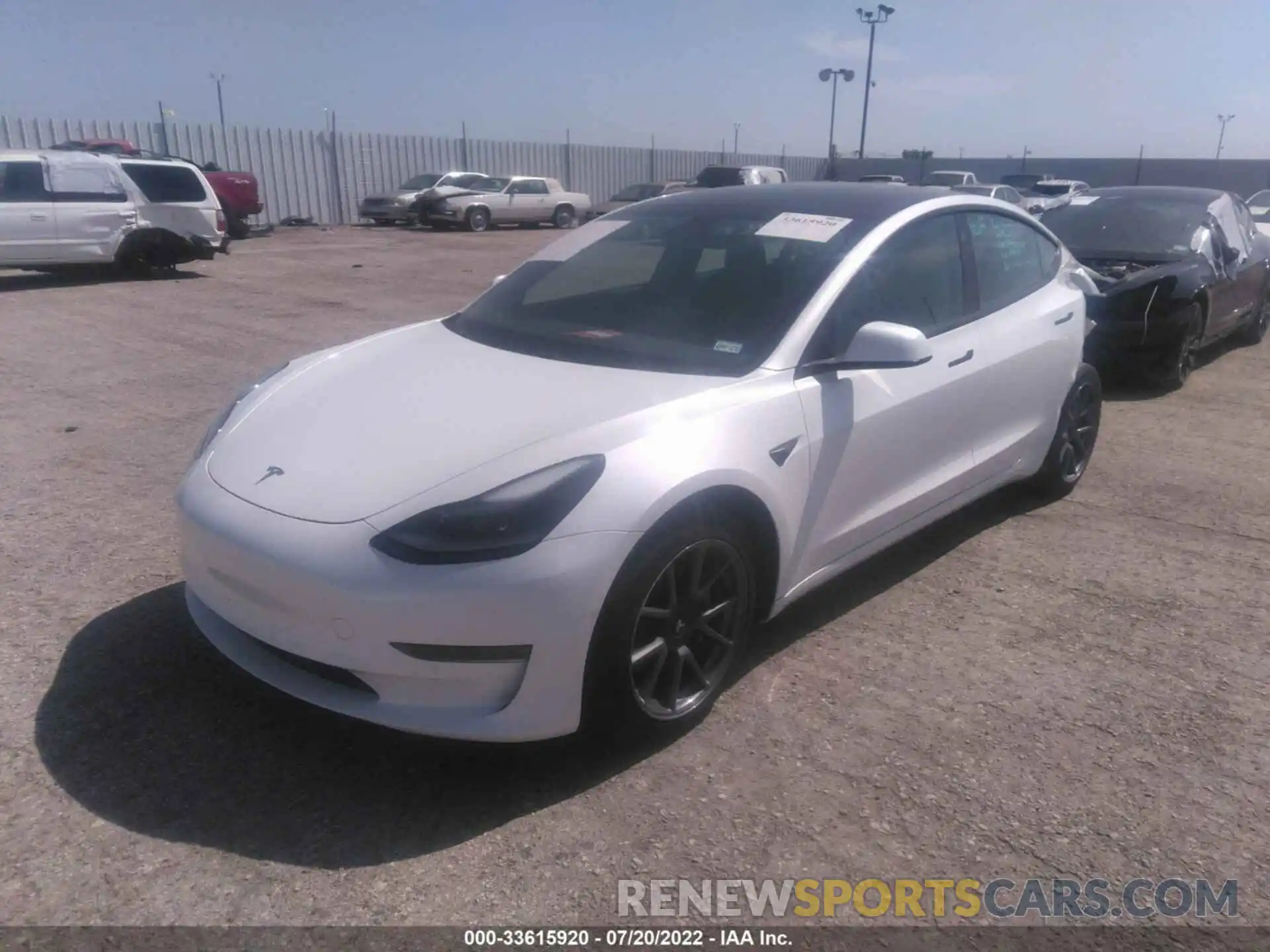 2 Photograph of a damaged car 5YJ3E1EA8MF021708 TESLA MODEL 3 2021