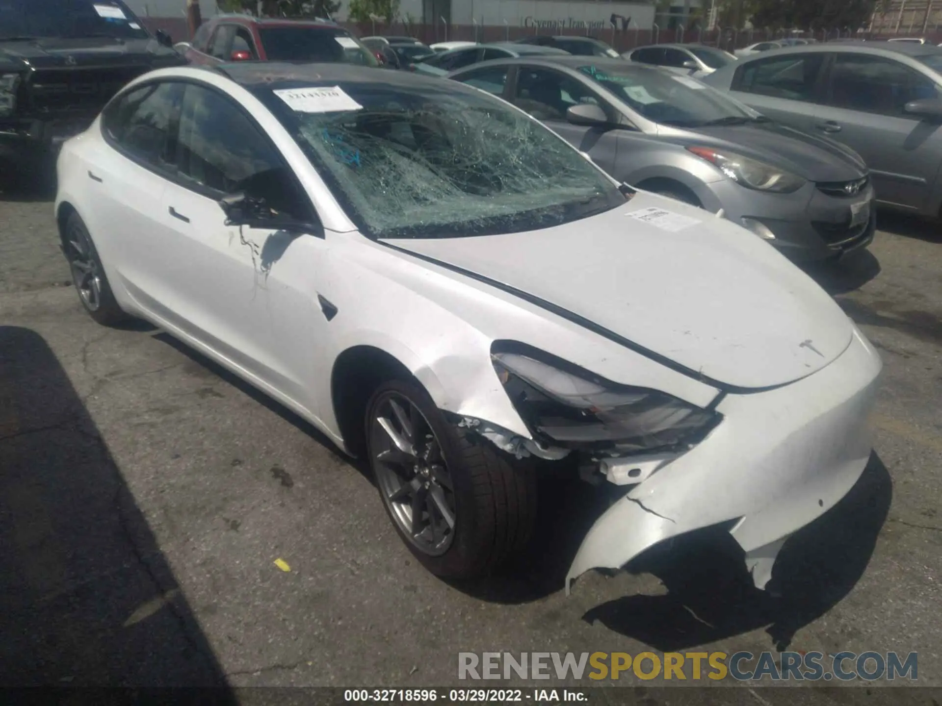1 Photograph of a damaged car 5YJ3E1EA8MF023006 TESLA MODEL 3 2021