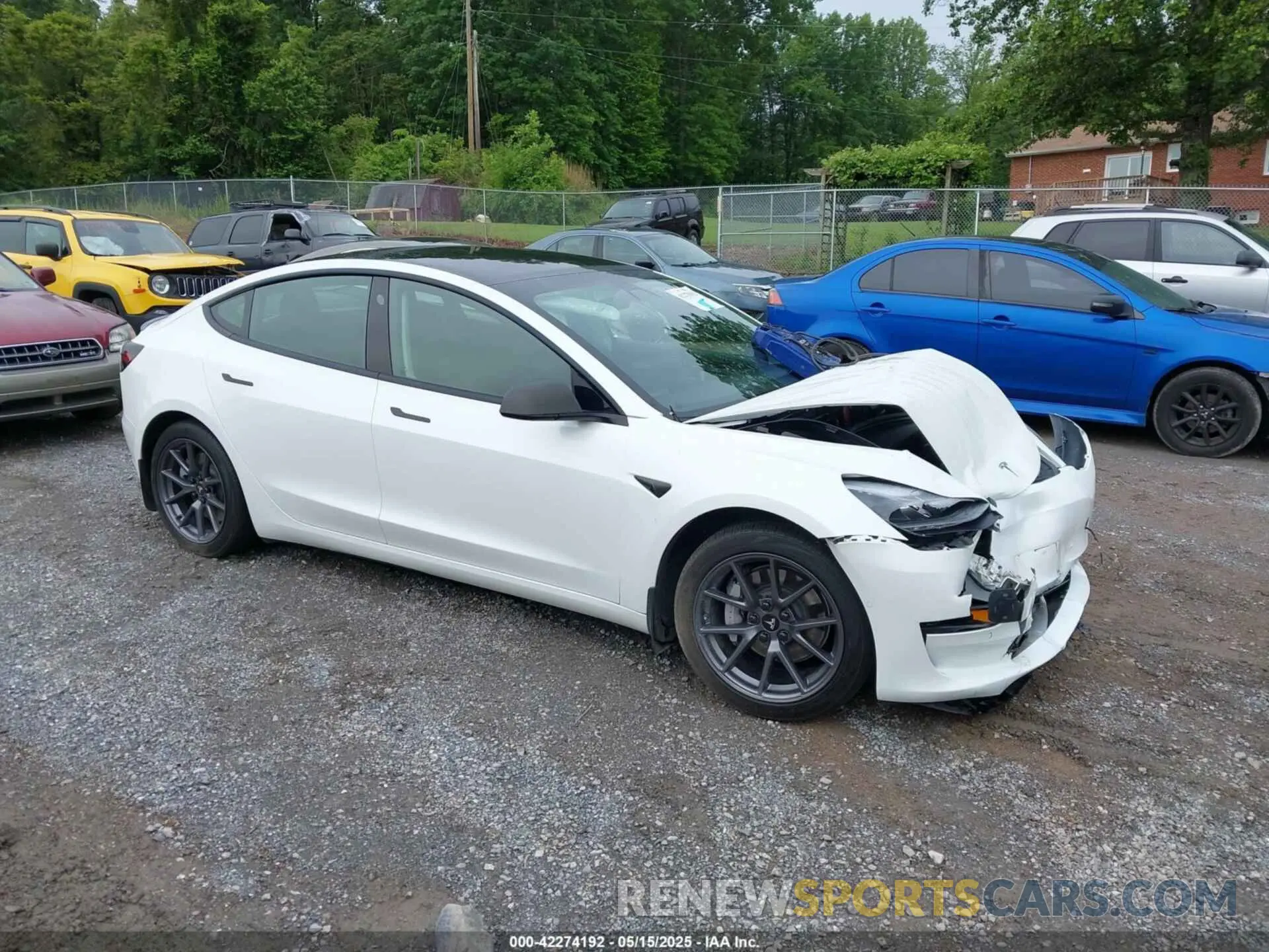 1 Photograph of a damaged car 5YJ3E1EA8MF023748 TESLA MODEL 3 2021