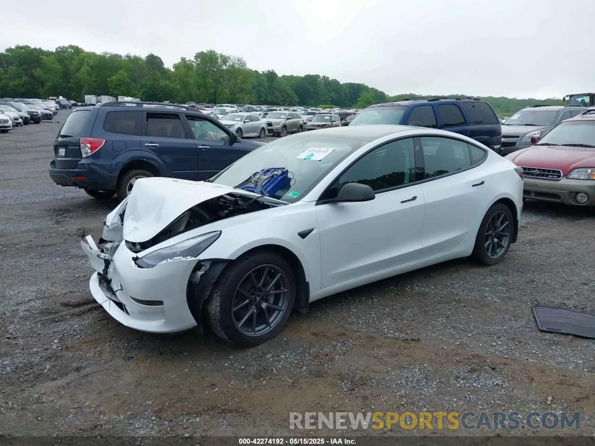 2 Photograph of a damaged car 5YJ3E1EA8MF023748 TESLA MODEL 3 2021