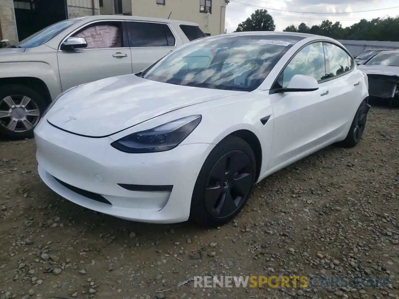 2 Photograph of a damaged car 5YJ3E1EA8MF025371 TESLA MODEL 3 2021