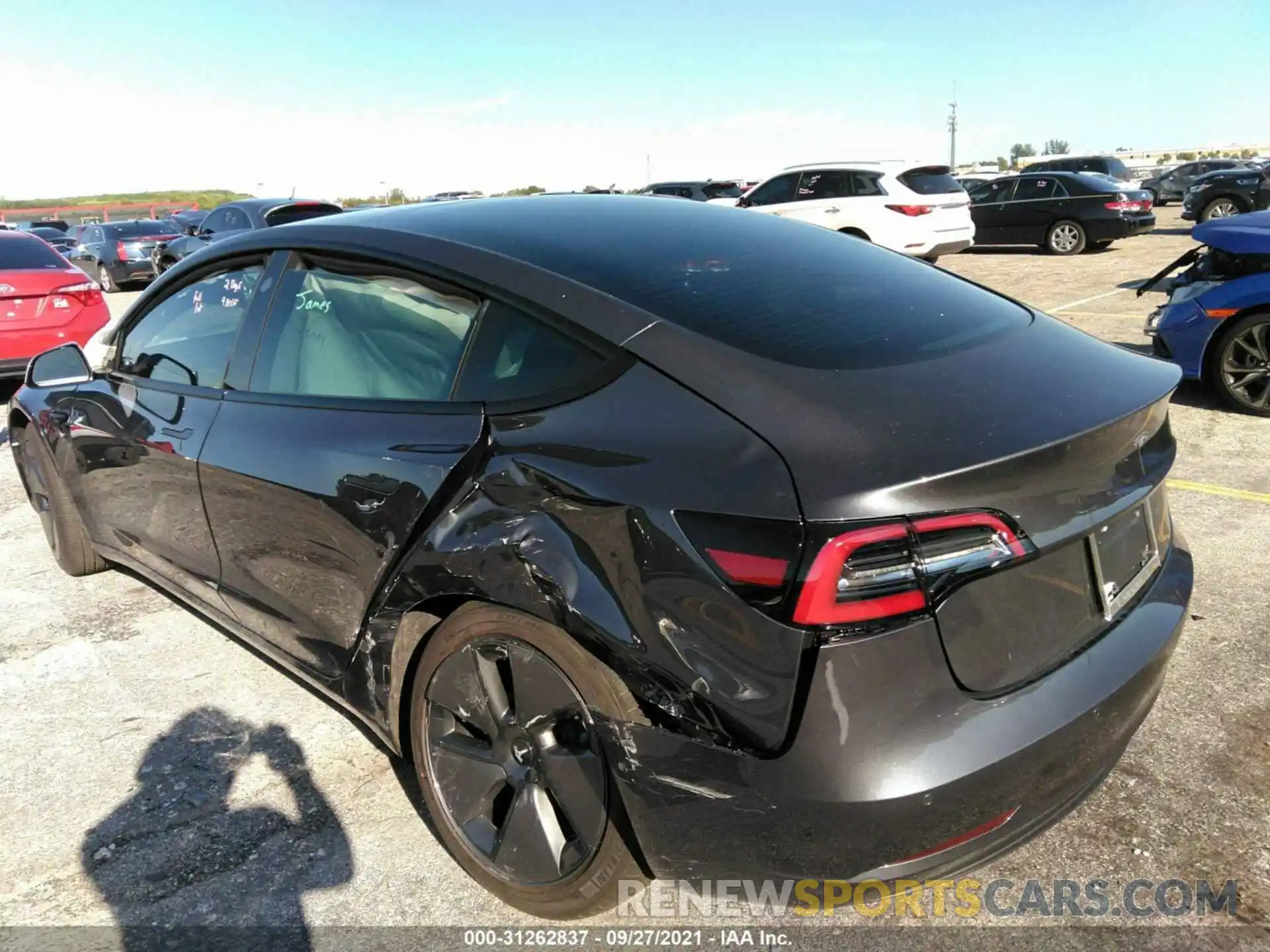 6 Photograph of a damaged car 5YJ3E1EA8MF030456 TESLA MODEL 3 2021