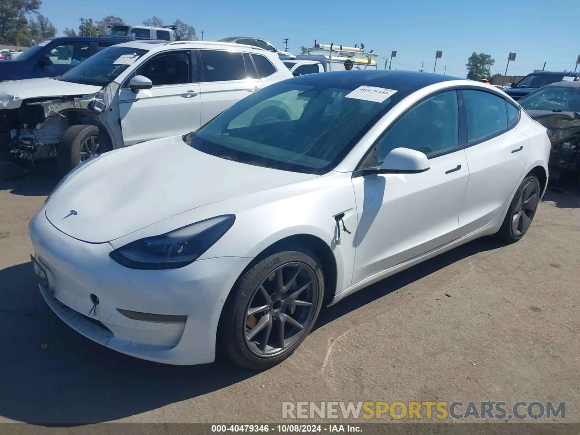 2 Photograph of a damaged car 5YJ3E1EA8MF059133 TESLA MODEL 3 2021