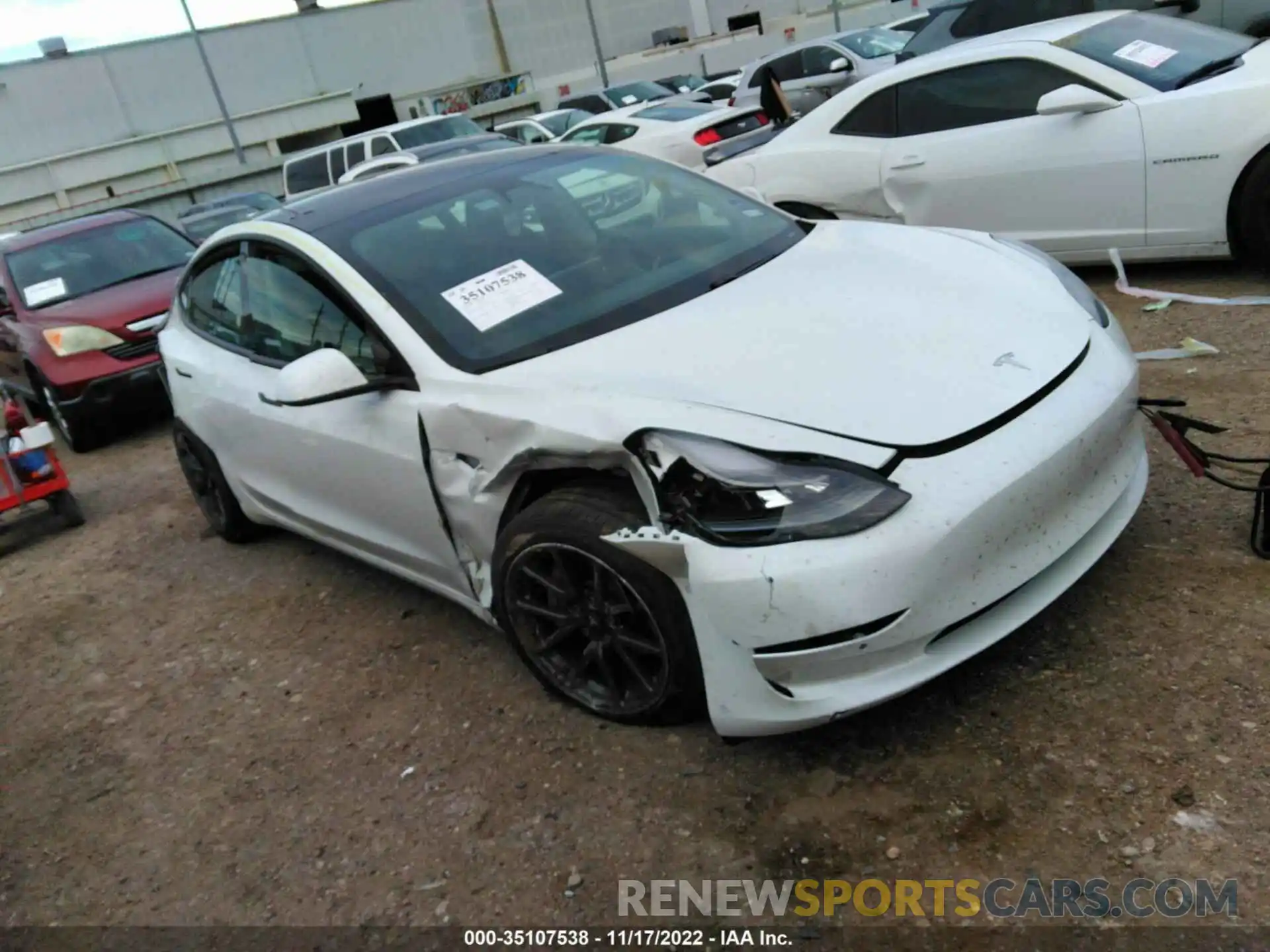 1 Photograph of a damaged car 5YJ3E1EA8MF059908 TESLA MODEL 3 2021