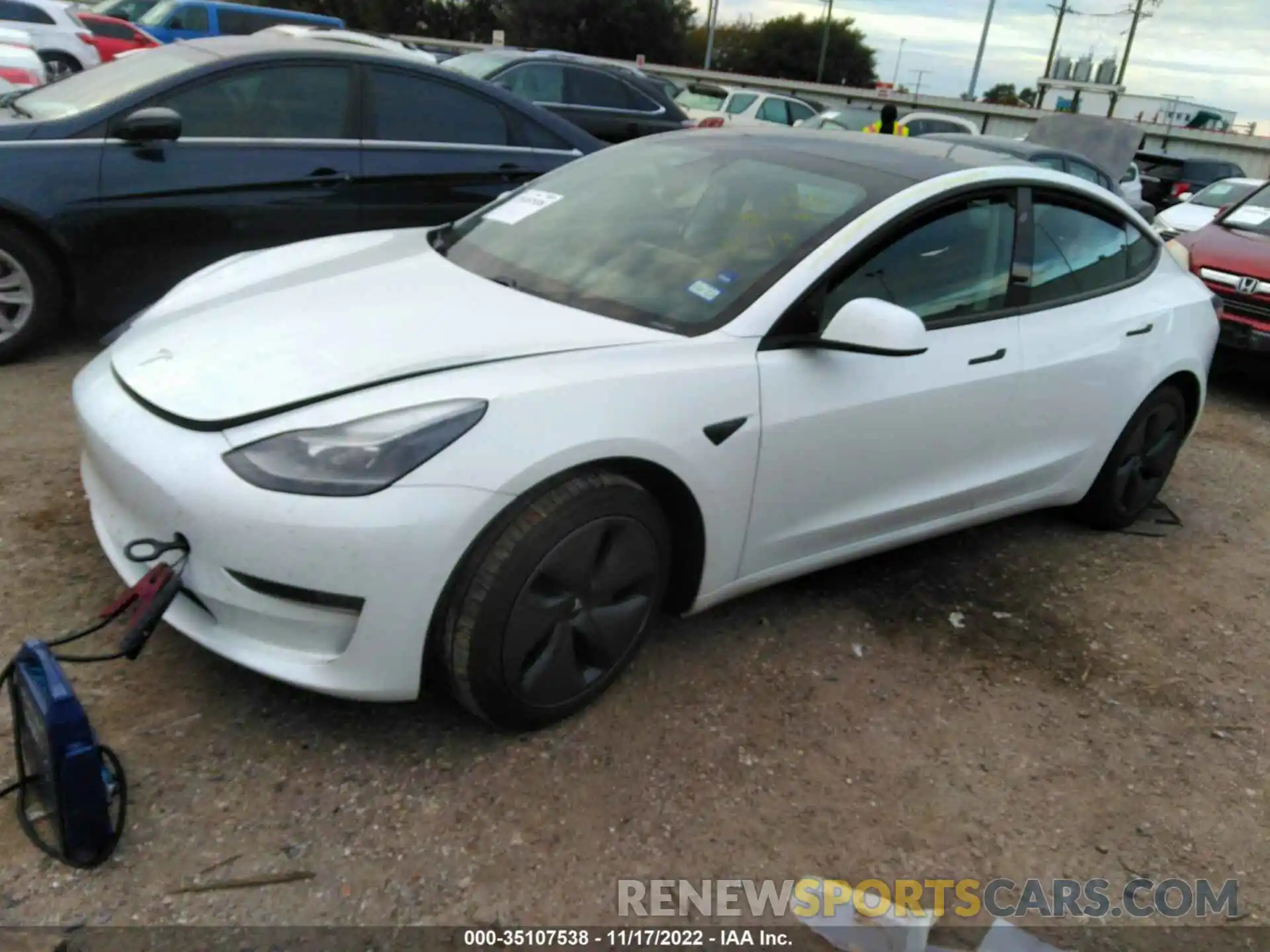 2 Photograph of a damaged car 5YJ3E1EA8MF059908 TESLA MODEL 3 2021