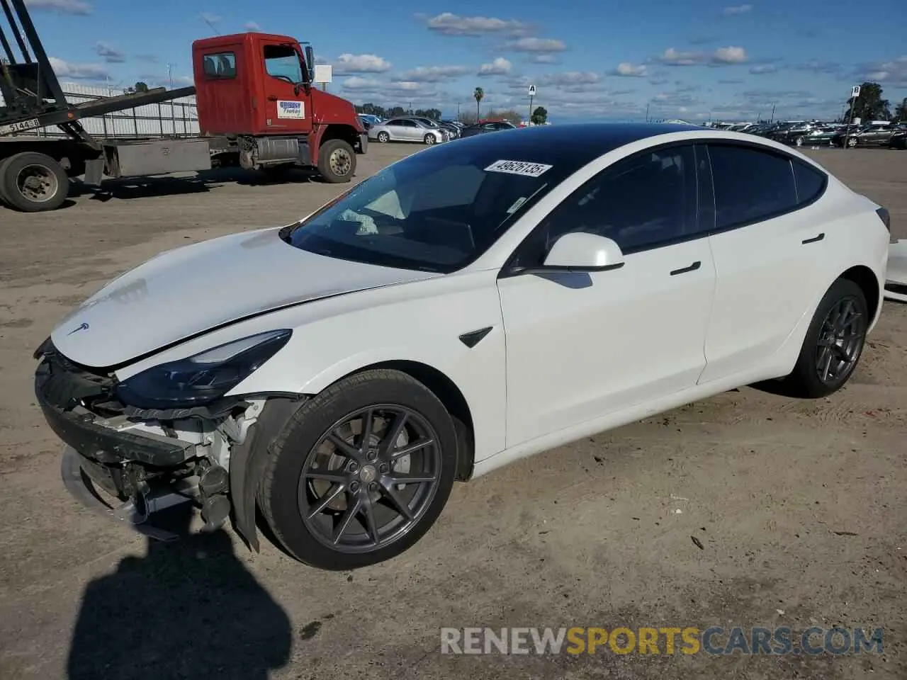 1 Photograph of a damaged car 5YJ3E1EA8MF074974 TESLA MODEL 3 2021