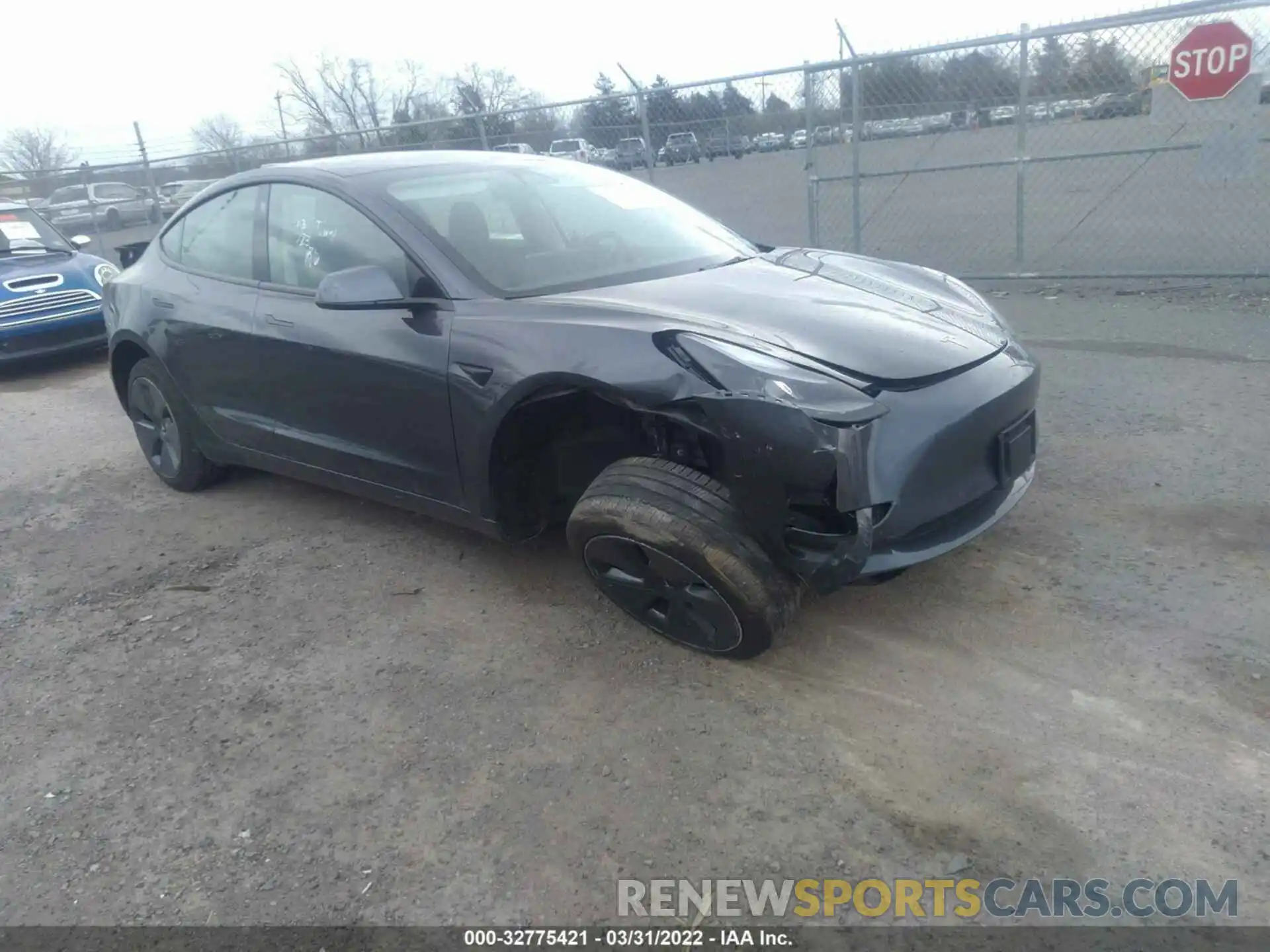 1 Photograph of a damaged car 5YJ3E1EA8MF084405 TESLA MODEL 3 2021