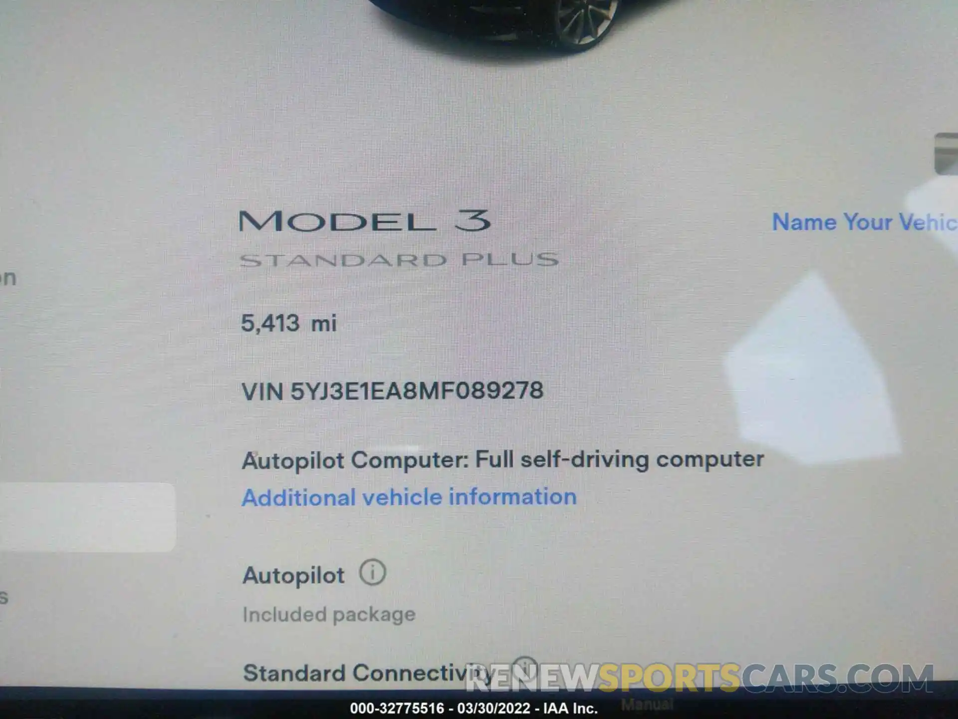 7 Photograph of a damaged car 5YJ3E1EA8MF089278 TESLA MODEL 3 2021