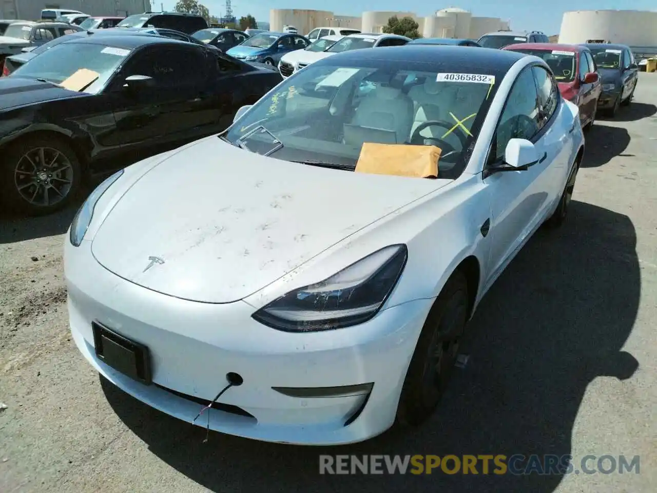 2 Photograph of a damaged car 5YJ3E1EA8MF089944 TESLA MODEL 3 2021