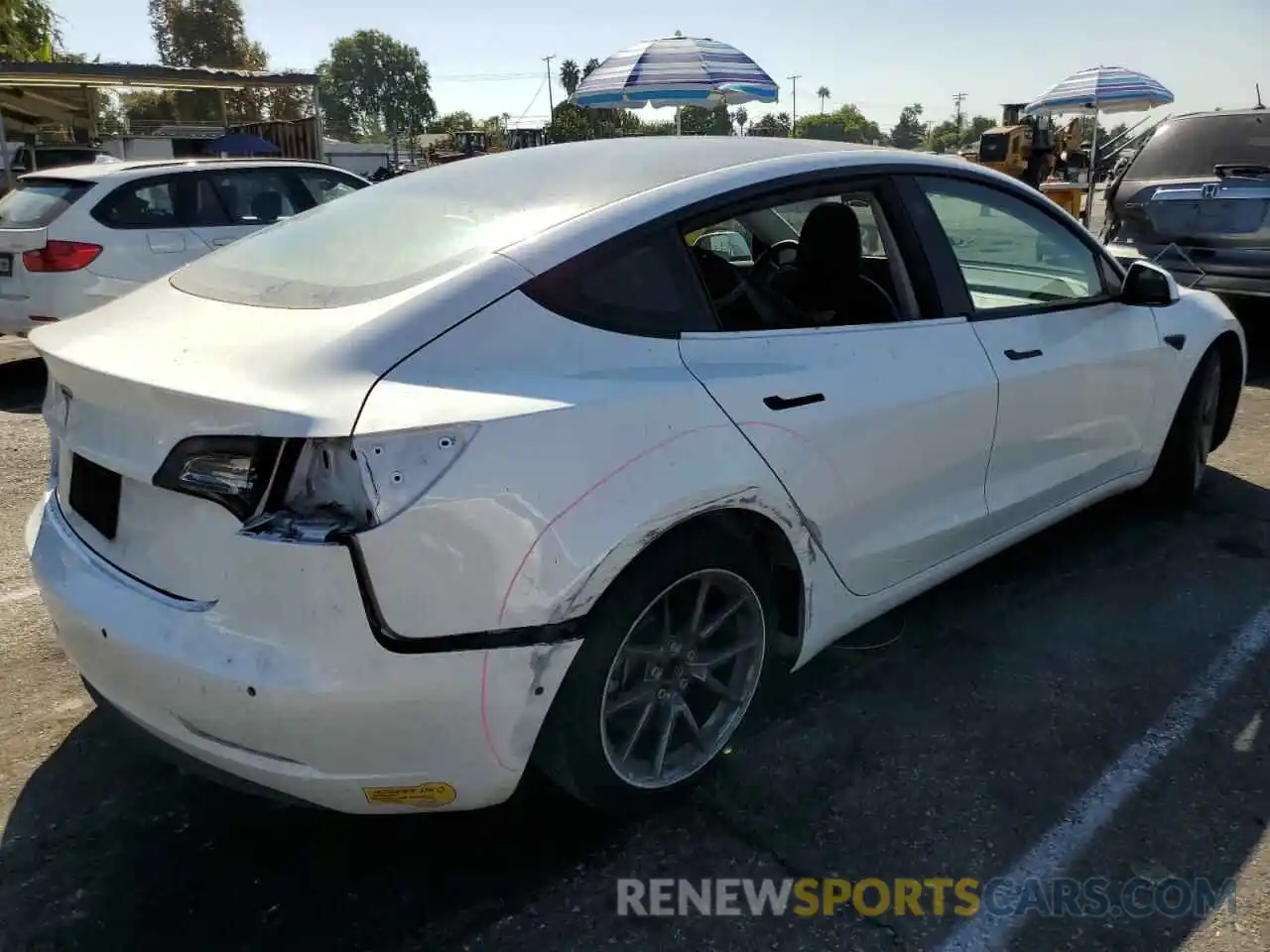 3 Photograph of a damaged car 5YJ3E1EA8MF091211 TESLA MODEL 3 2021