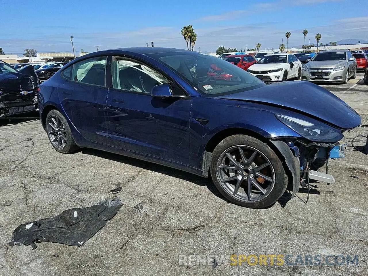 4 Photograph of a damaged car 5YJ3E1EA8MF092228 TESLA MODEL 3 2021