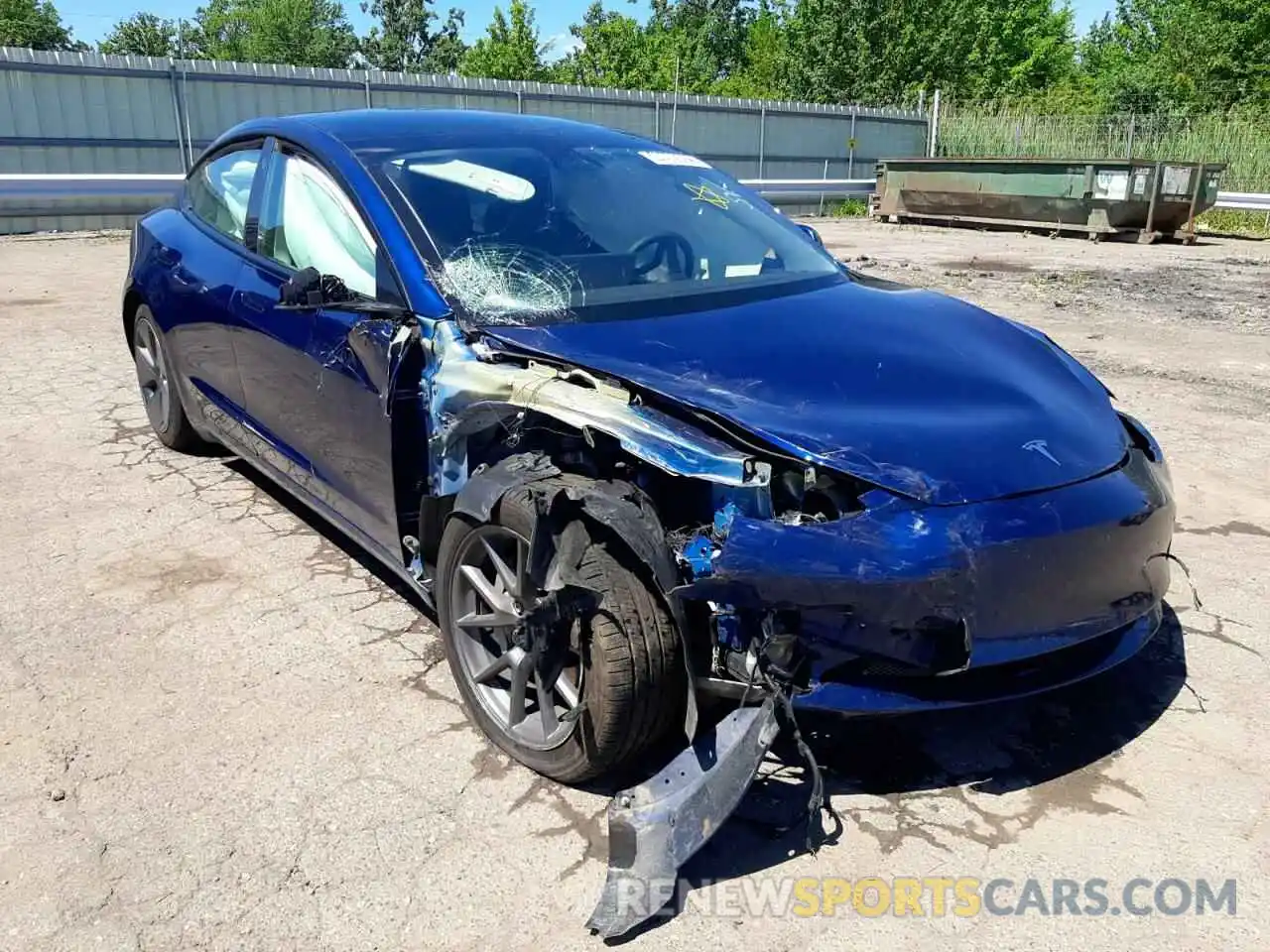 1 Photograph of a damaged car 5YJ3E1EA8MF093394 TESLA MODEL 3 2021