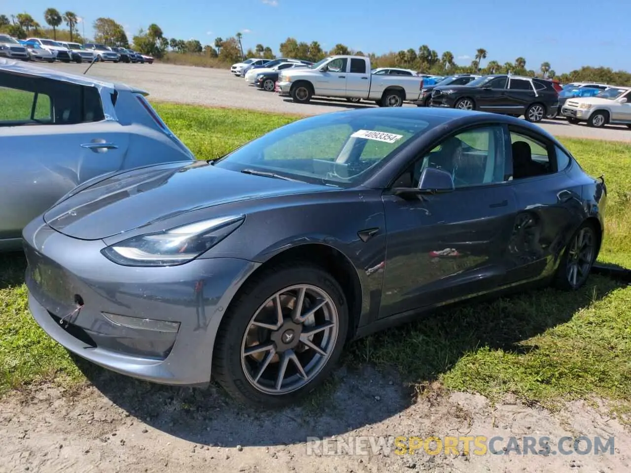 1 Photograph of a damaged car 5YJ3E1EA8MF093475 TESLA MODEL 3 2021