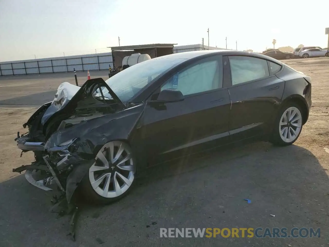 1 Photograph of a damaged car 5YJ3E1EA8MF096540 TESLA MODEL 3 2021