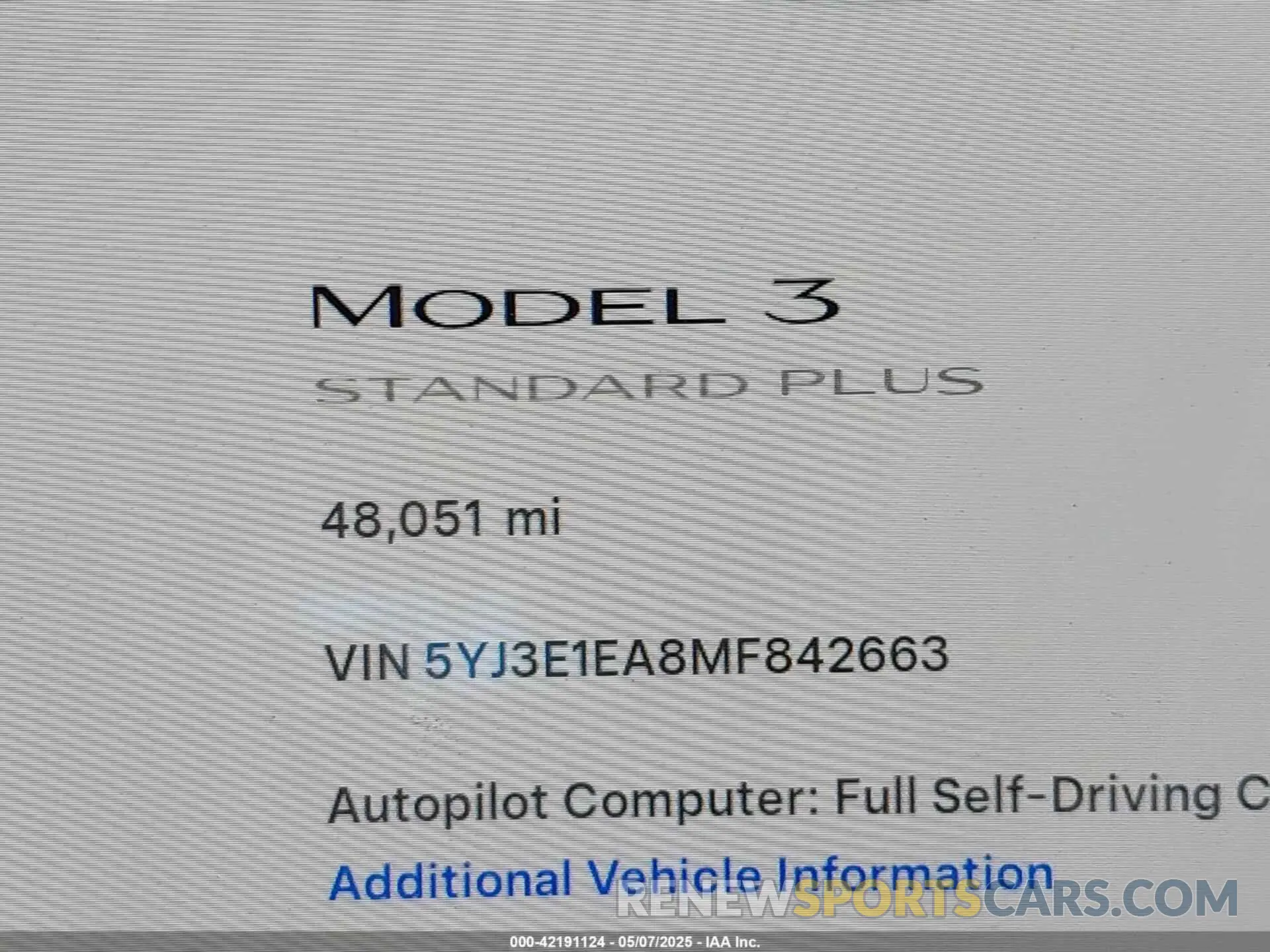 15 Photograph of a damaged car 5YJ3E1EA8MF842663 TESLA MODEL 3 2021