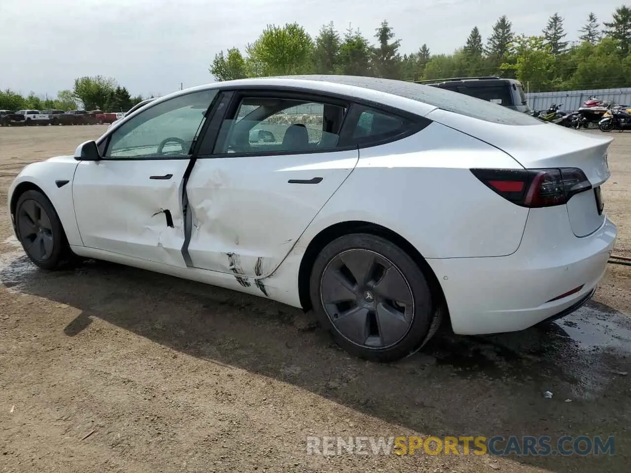 2 Photograph of a damaged car 5YJ3E1EA8MF847846 TESLA MODEL 3 2021