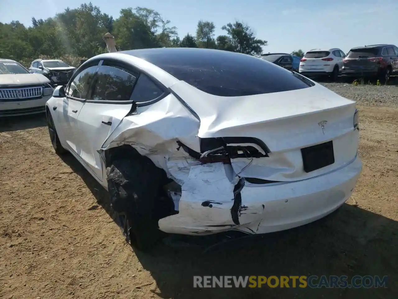 3 Photograph of a damaged car 5YJ3E1EA8MF848382 TESLA MODEL 3 2021