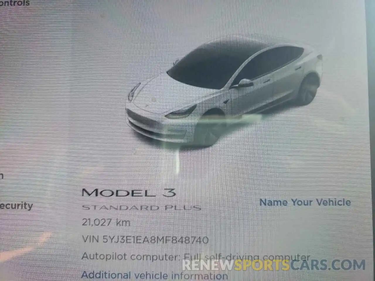 8 Photograph of a damaged car 5YJ3E1EA8MF848740 TESLA MODEL 3 2021