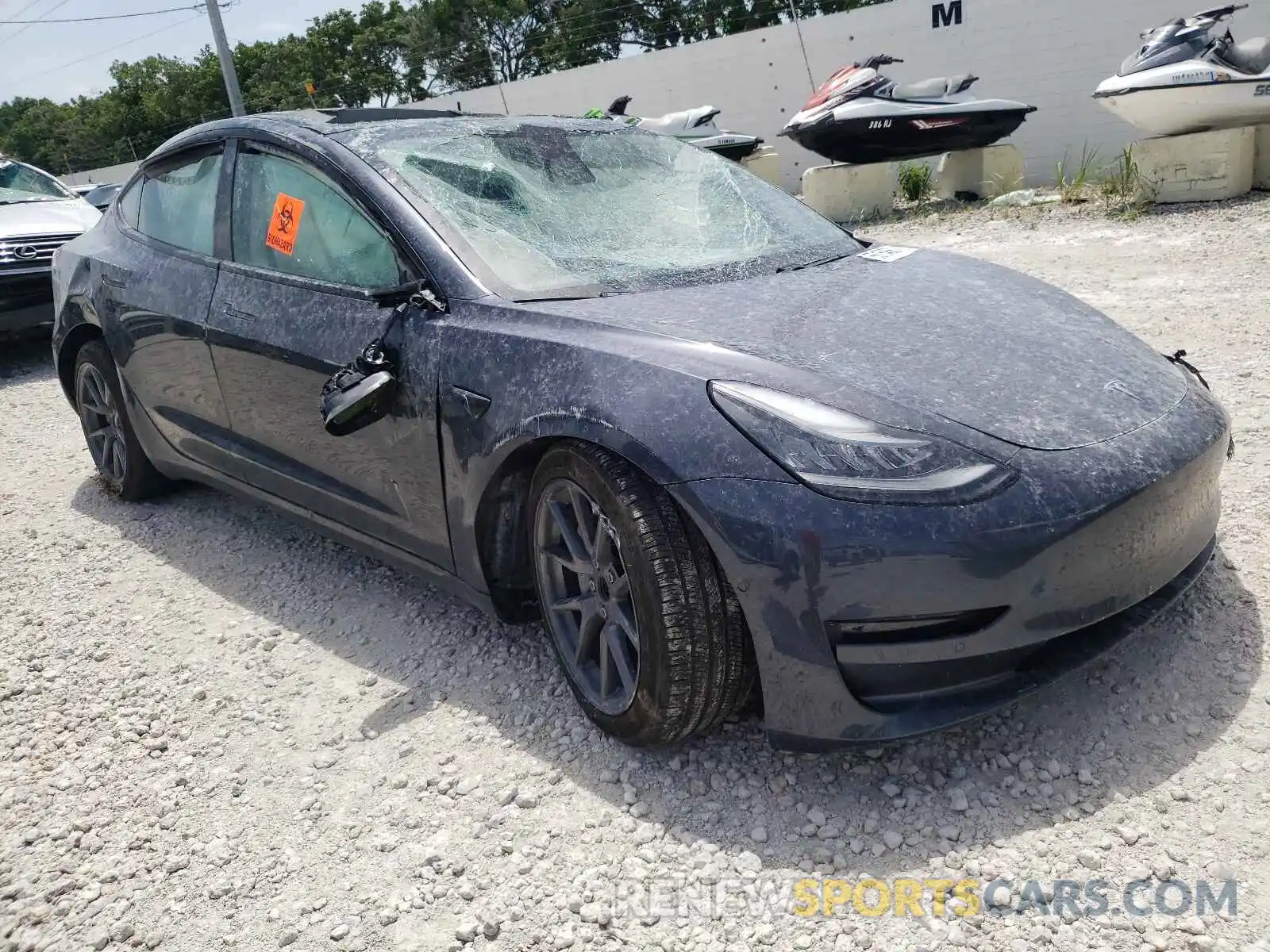 1 Photograph of a damaged car 5YJ3E1EA8MF854067 TESLA MODEL 3 2021